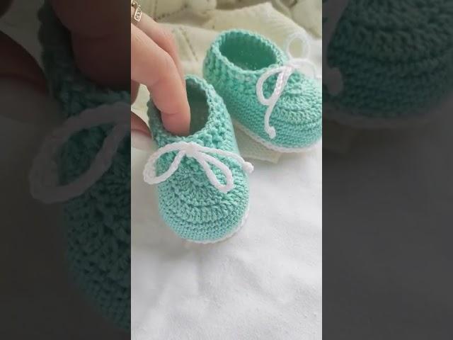 Вязаные пинетки ботиночки на лето