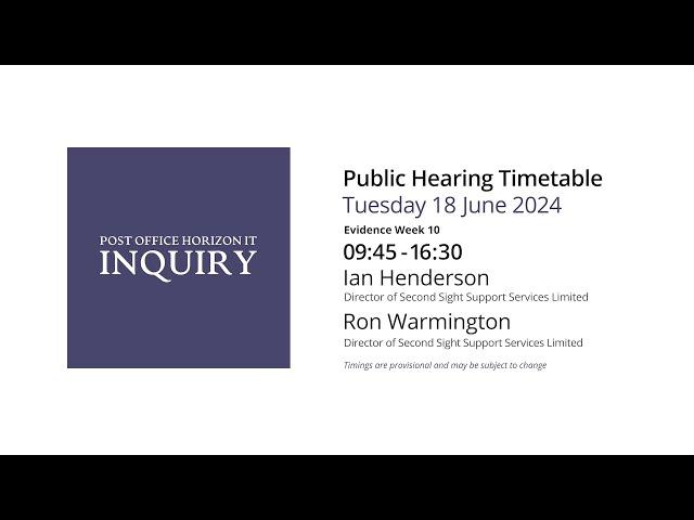 Ian Henderson - Day 152 AM (18 June 2024) - Post Office Horizon IT Inquiry