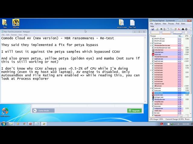 Comodo Cloud Antivirus v1.8.407941.426 - Autosandbox - MBR-ransomware re-test