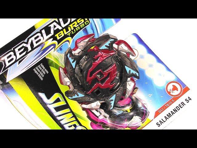 SALAMANDER S4 Unboxing Review Test Battles!! Beyblade Burst Turbo SlingShock