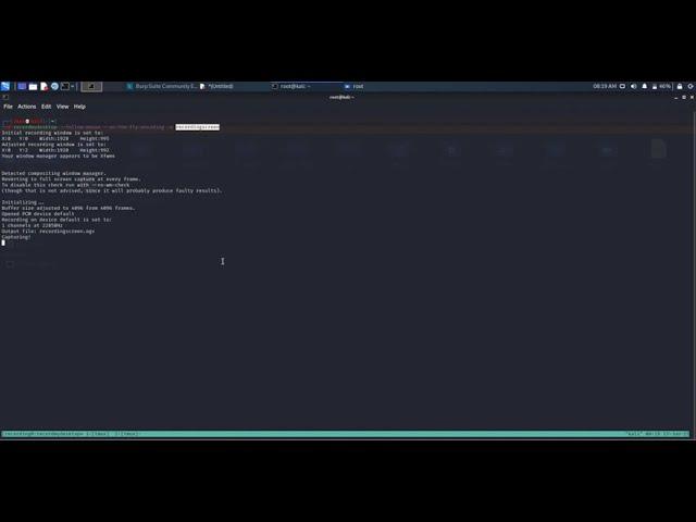 How to record screen in Kali Linux in 10 seconds