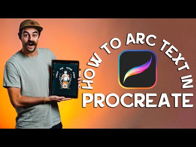 How to make Curved Text in Procreate