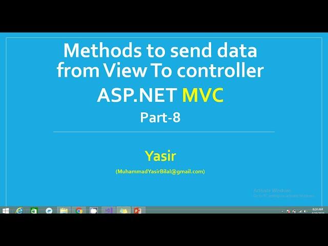 Part 8 Passing data from view to controller asp.net mvc