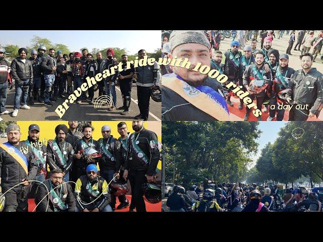 Braveheart Ride at Chandigarh with 1000 Riders I Superbikes loud exhaust 