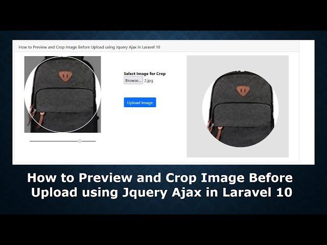 How to Preview and Crop Image Before Upload using jQuery Ajax in Laravel 10