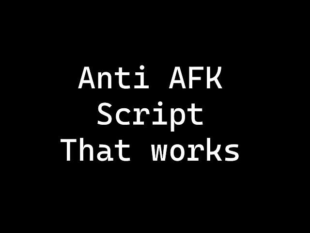 Roblox Anti Afk Script