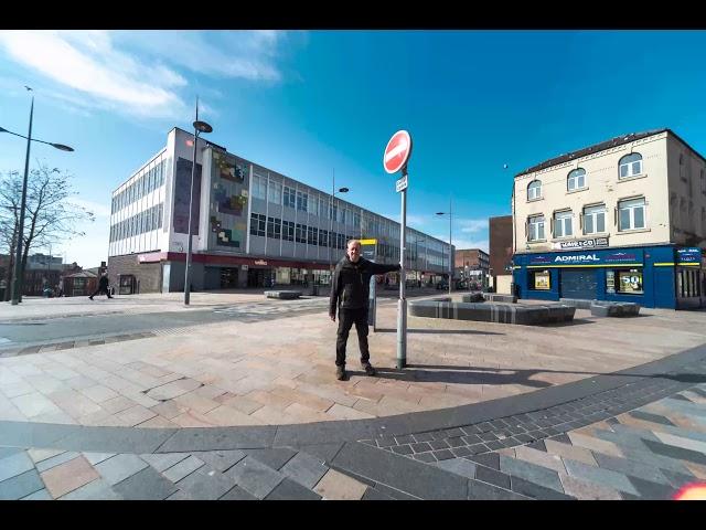 Timelapse of the empty city centre of Hanley in Stoke-on-Trent.