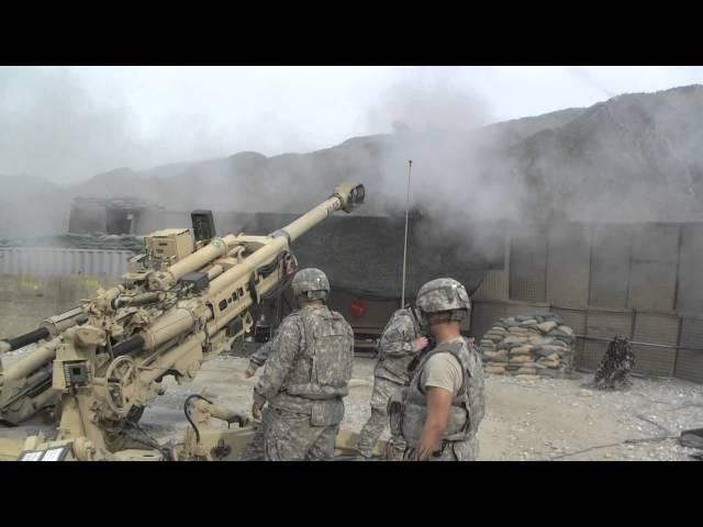 M777 Howitzer Direct Fire Low Charge Bravo Battery 3-321 HD Video 7