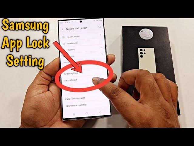 Samsung S23 Ultra App lock Setting