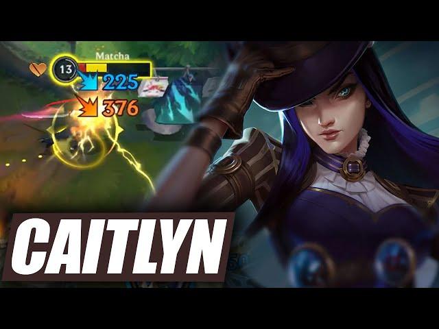 Wild Rift Caitlyn Dragon Lane Gameplay in Season 14 (Build & Runes)