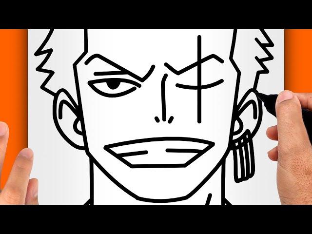 HOW TO DRAW ZORO (EASY ZORO DRAWING)