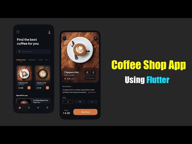 Flutter Tutorial For Beginners In Hindi | Coffee Shop App UI | Basic To Advance