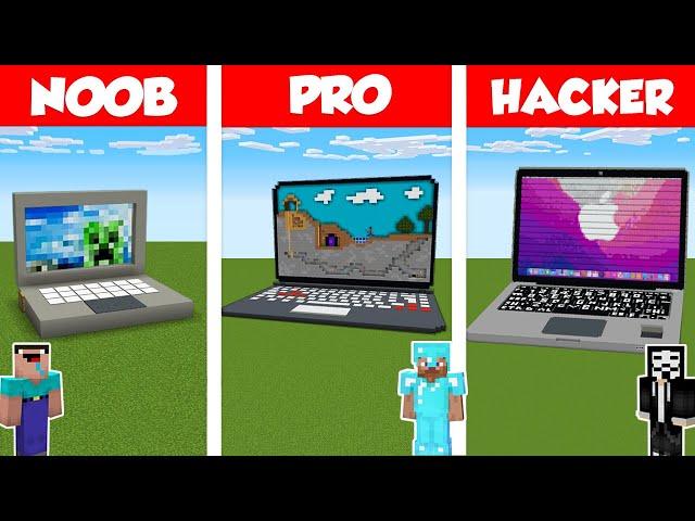 Minecraft: NOOB vs PRO vs HACKER: NEW APPLE MacBook in Minecraft! Laptop / Animation