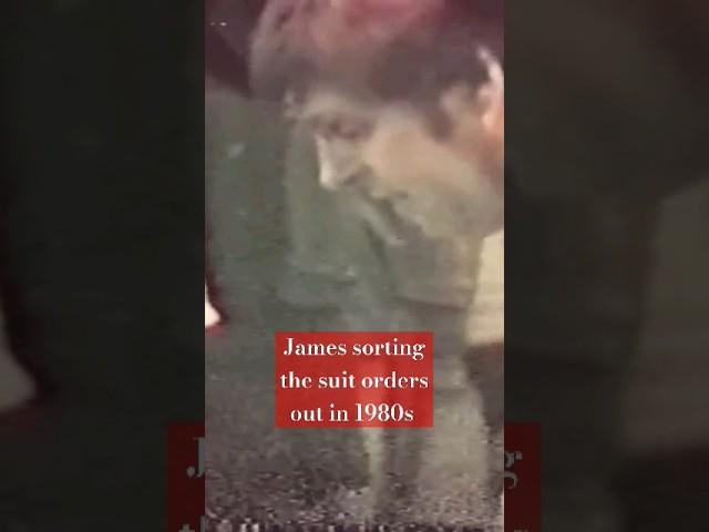 1980s Camcorder footage of James sorting out the suit orders,  first Manchester shop #Manchester