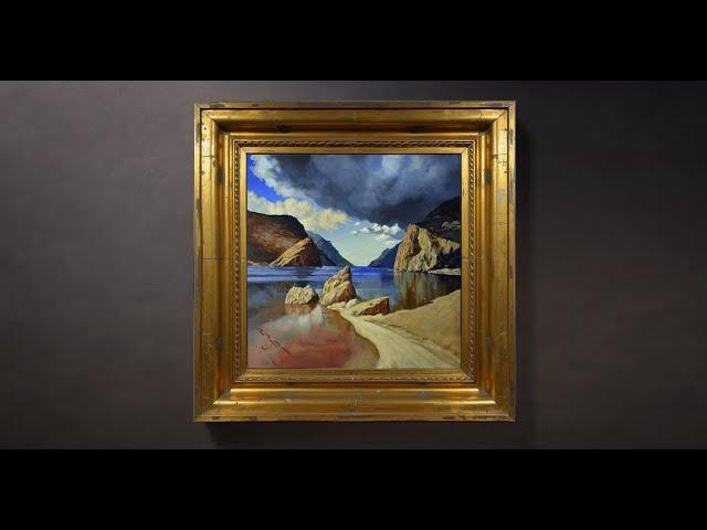 Earth Landscapes Silver Clouds, 2024, oil on canvas, 50 x 50 cm