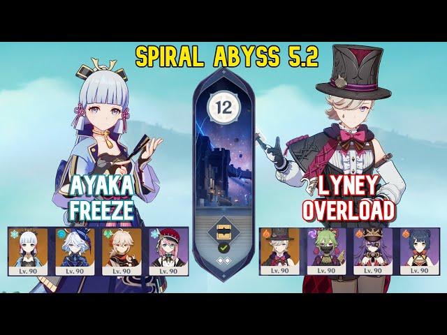 C1 Ayaka Furina Freeze & C0 Lyney Overload | New Spiral Abyss 5.2 | Genshin Impact