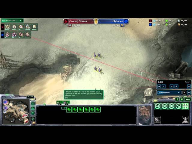 Sc2 HotS Slybacon vs Cosmo - ZvP