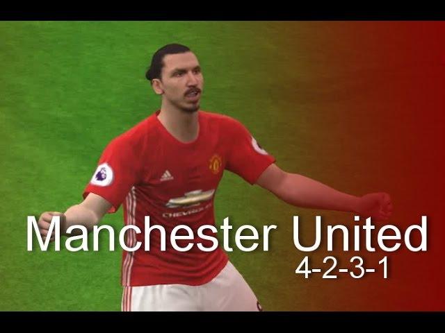 FORMATION TIPS PES 2017 // 4-2-3-1 MANCHESTER UNITED 2016/17