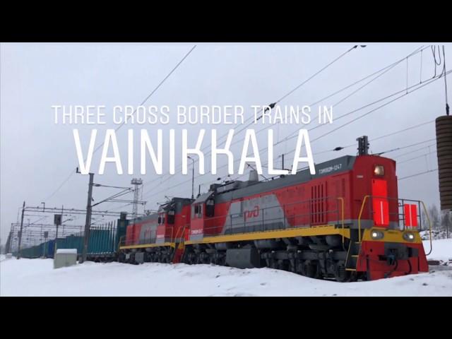 Three Fin - Rus cross border trains in Vainikkala.