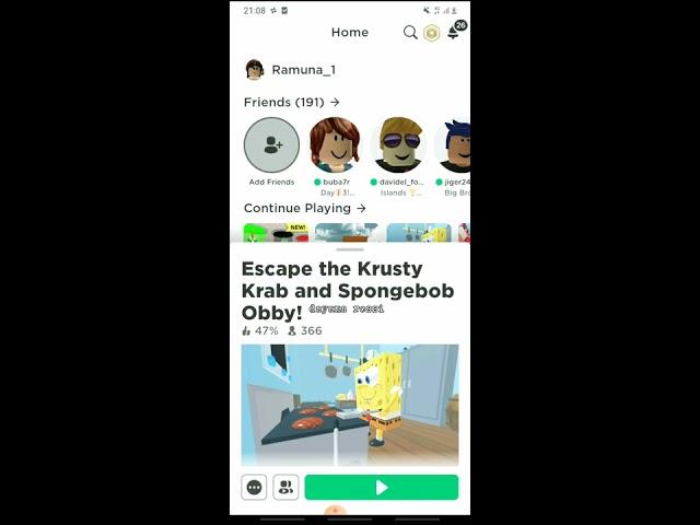 Играм в Roblox. Сервис: Escape the Krusty Krab and Spongebob Obby! #Roblox #играем #губкабоб