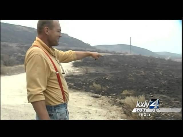 Man's cement home survives wall of flames