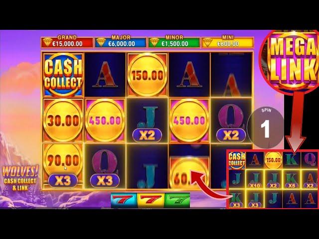 Trying ti WIN the MEGA LINK BONUS  Online slot WOLVES CASH COLLECT & LINK