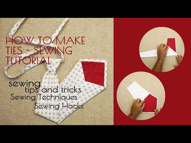 How to Sew a Tie | Easy Sewing Tutorial tie sewing for beginners  school kids tie sewing hacks