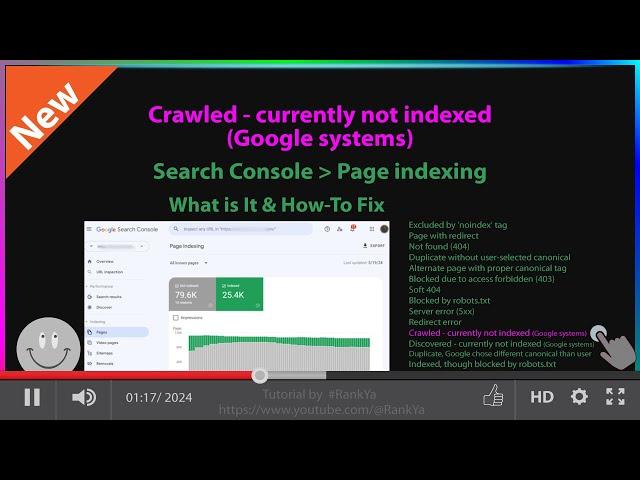 Crawled - currently not indexed (Google systems) Search Console - What is it? How-to Fix it