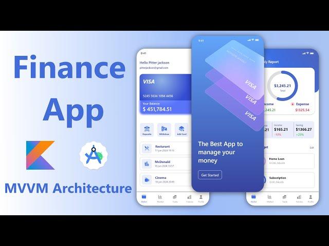 Finance app Android Studio Project Kotlin - android studio Koala