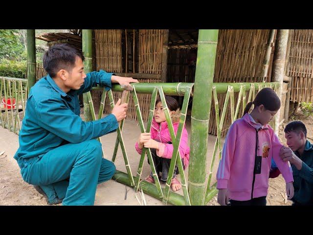 The uncle and the girl bought new clothes and renovated the house to prepare her for school.