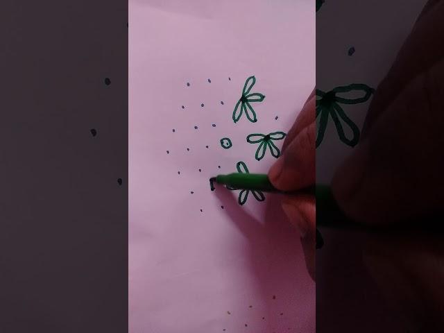 Flower kolam 7 to 4 dots