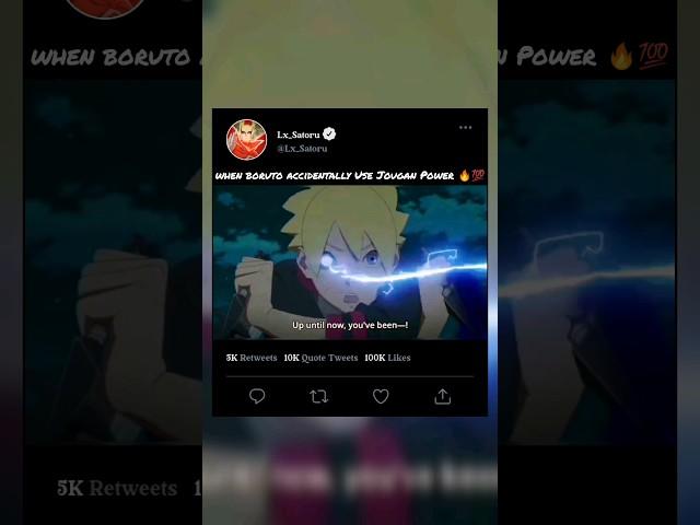 When Boruto Accidentlly Use Jougan Power #naruto #shorts #boruto #mitsuki