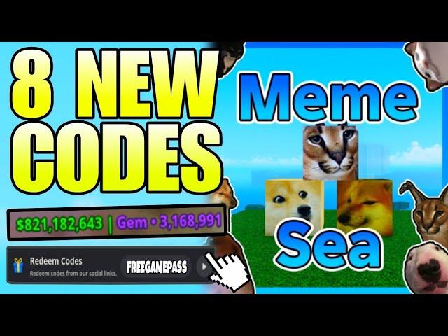 *NEW CODES* ALL WORKING CODES IN MEME SEA 2024 SEPTEMBER! ROBLOX MEME SEA CODES FOR GEMS AND MONEY