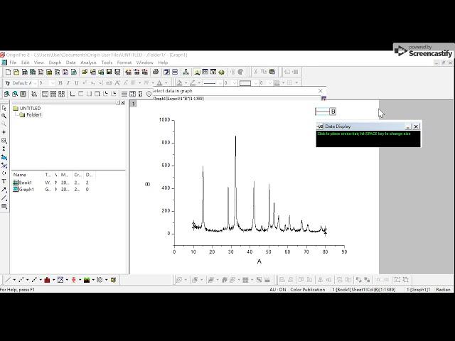 Crystallites (grain) size from XRD data using Scherrer equation and OriginPro 8