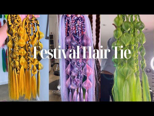 How to Make Tie In Festival Braids (Rave Hair)