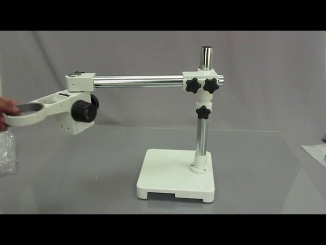 Microscope Expert   Unboxing and setting up the AmScope SAW Stereo Microscope Boom Stand