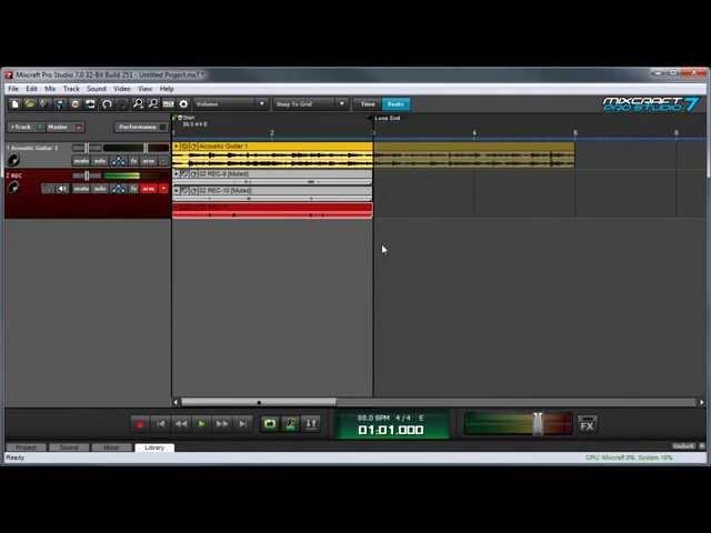 Mixcraft 7 Arming and Recording Tracks: Record Mode and Lanes