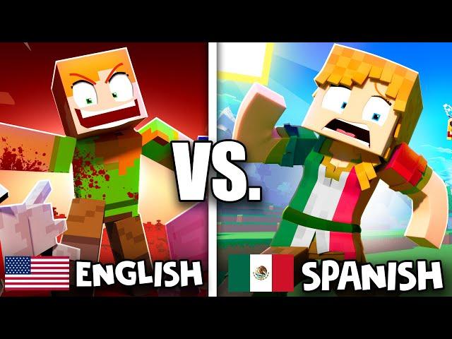  ENGLISH vs. SPANISH "Angry Alex"  (Minecraft Animation Music Video)