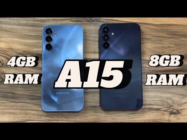 Samsung Galaxy A15 - 4GB RAM vs 8GB RAM