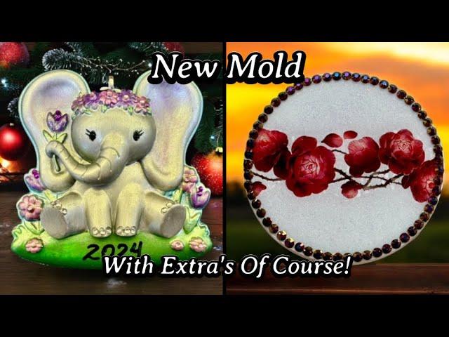 #669 New Elephant Resin Mold! Making Into An Ornament!