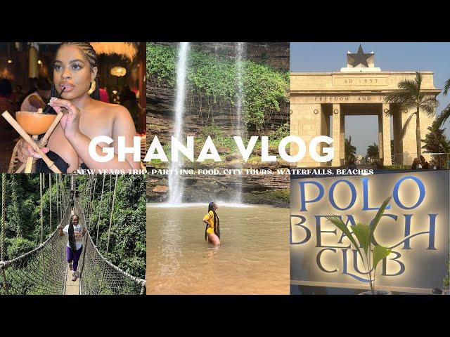 Ghana Vlog | Detty December, touring Accra, food, waterfalls, beaches, party until 10am??? Geez!