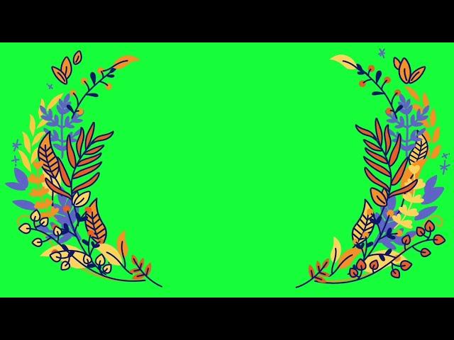 Animated Leaves Green Screen | Floral leaves Green Screen | RG Green Screen | Green Screen