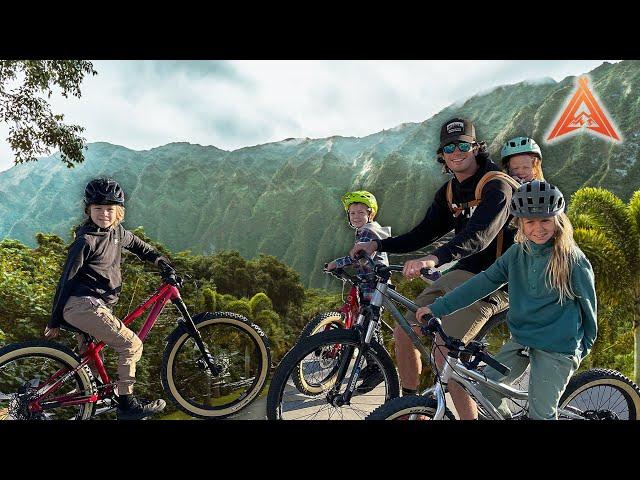 Family Bike Ride in the Mountains of Hawaii