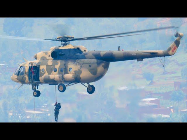 RDF Special Forces demonstrate combative skills during Nasho basic military training pass-out