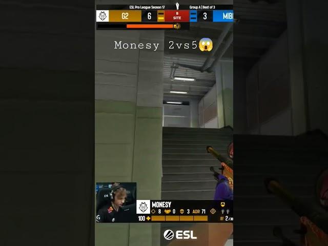 Monesy 2vs5   #csgo #g2 #monesy #s1mple #mibr #conterstrike