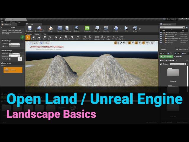 Open Land & Unreal Engine - Landscape Basics