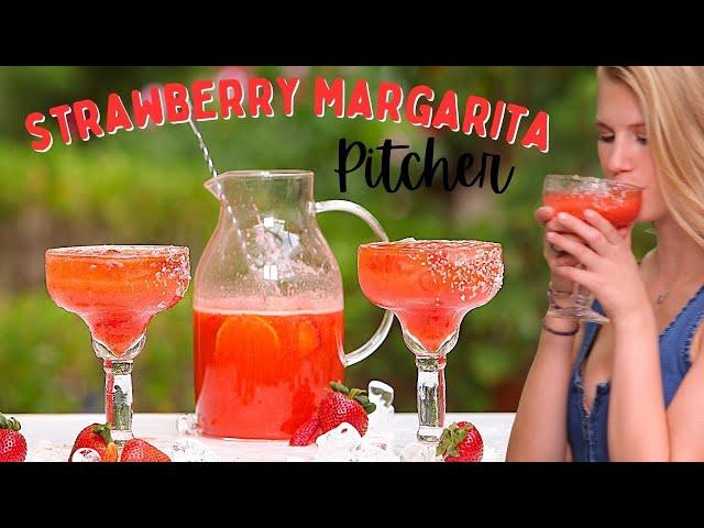 Strawberry MargaritaPitcher Recipe | How To Make | Party Drink