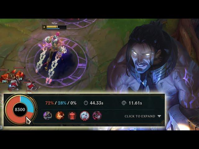 Top Lane Sylas casually tanking 8200 DMG + 11 SECOND CC !!!