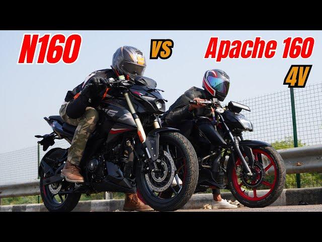 2024 Pulsar N160 vs Apache 160 4V Drag Race