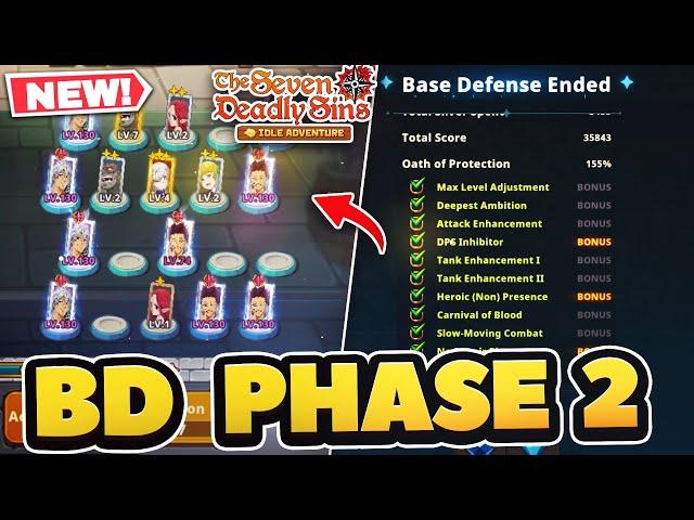 BEST TEAM SET UP FOR BASE DEFENSE PHASE 2! High Score Guide! | 7DS: Idle Adventure!